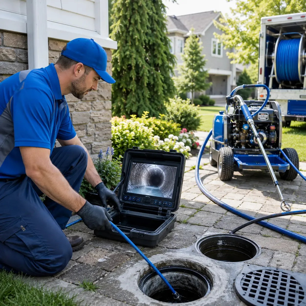 Outdoor drain cleaning professionals serving Blue Mountain, MS